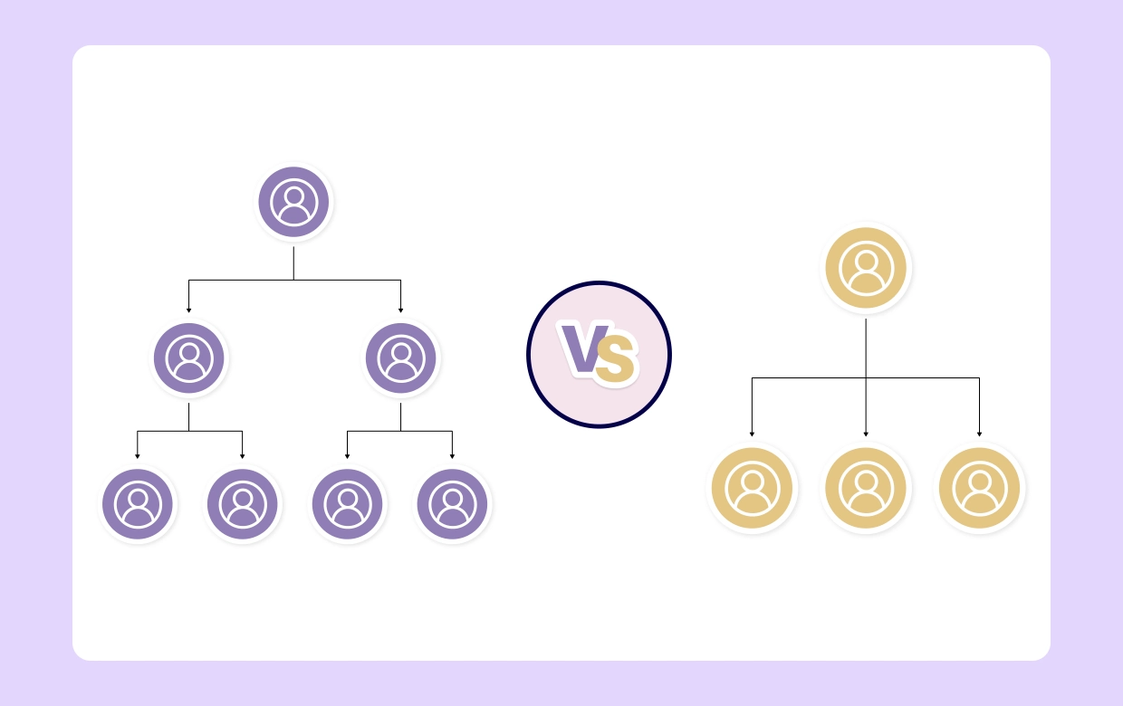 Flat vs Hierarchical Organizational Structure